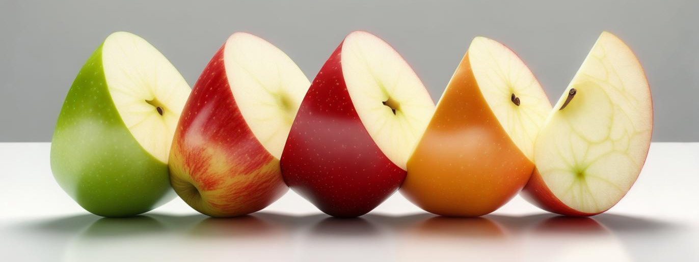 5 apple slices